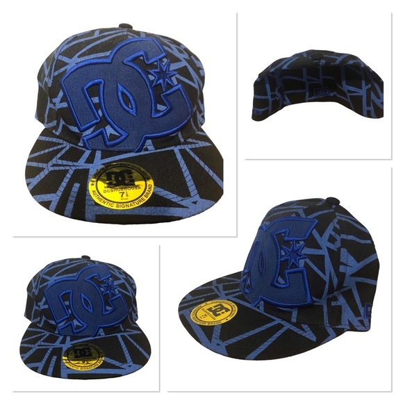 DC Shoes hat cap size 7 1/8 Blue and black - Picture 2 of 10